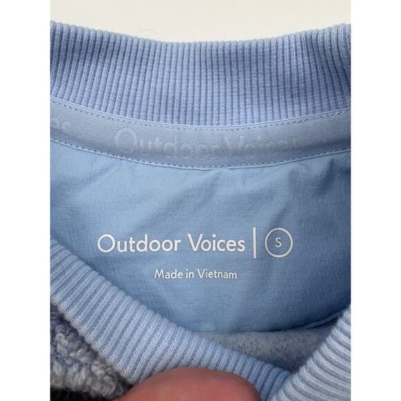 Outdoor Voices Sky Blue Fleece Pullover Sweater Small - Picture 3 of 4